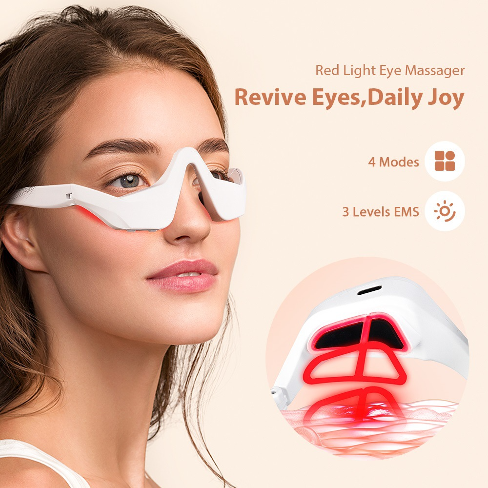 Eye Massager Under Eye Red Lig - Light Therapy Glasses recension och pris