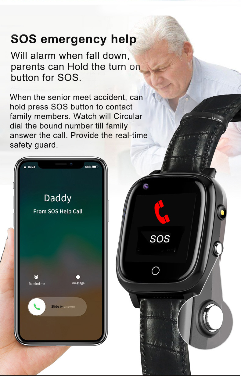 Elderly Smart Watch For Senior - Fall Detection Watch recension och pris