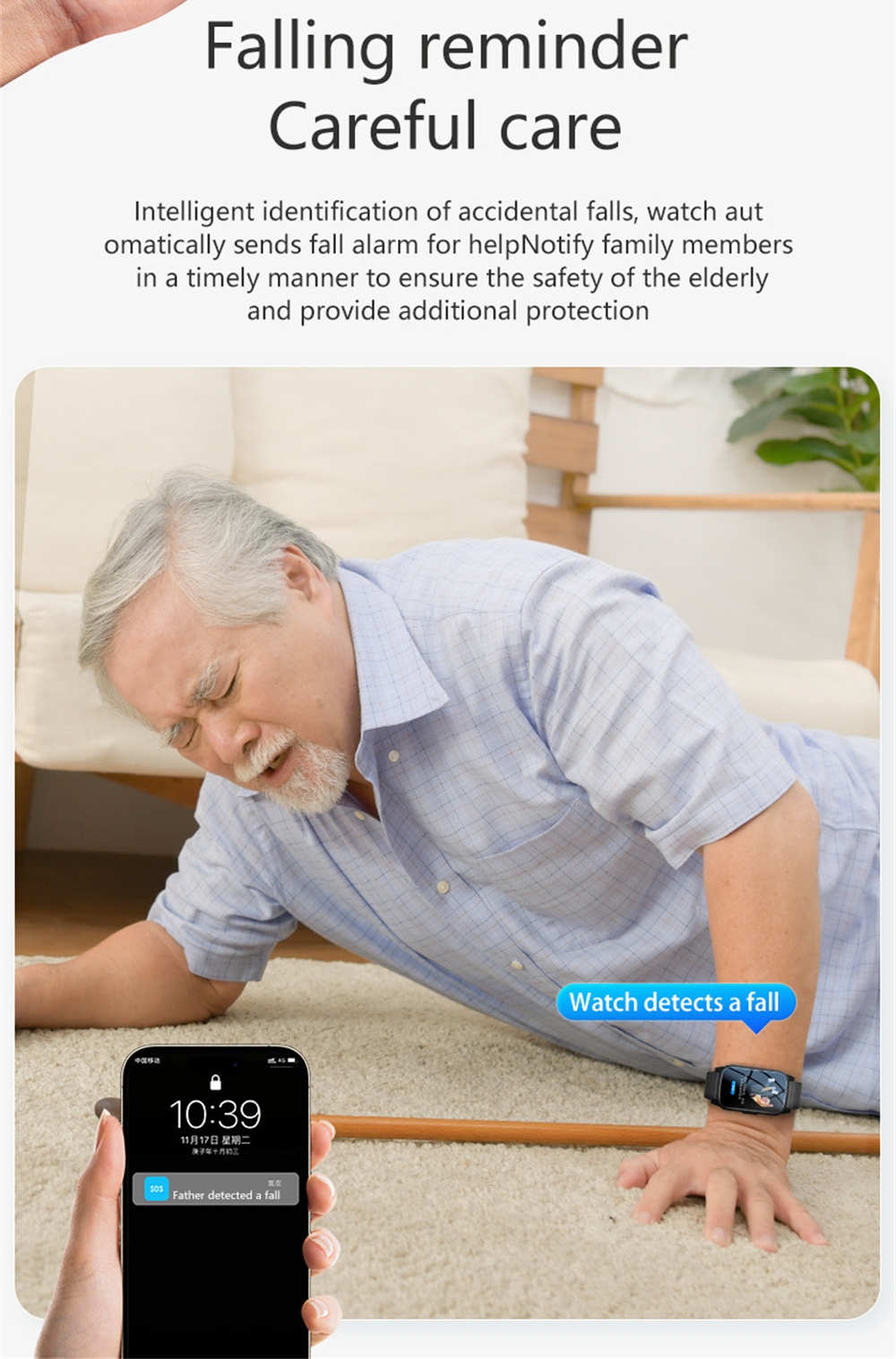 GPS Positioning Fall Detection - Fall Detection Watch recension och pris
