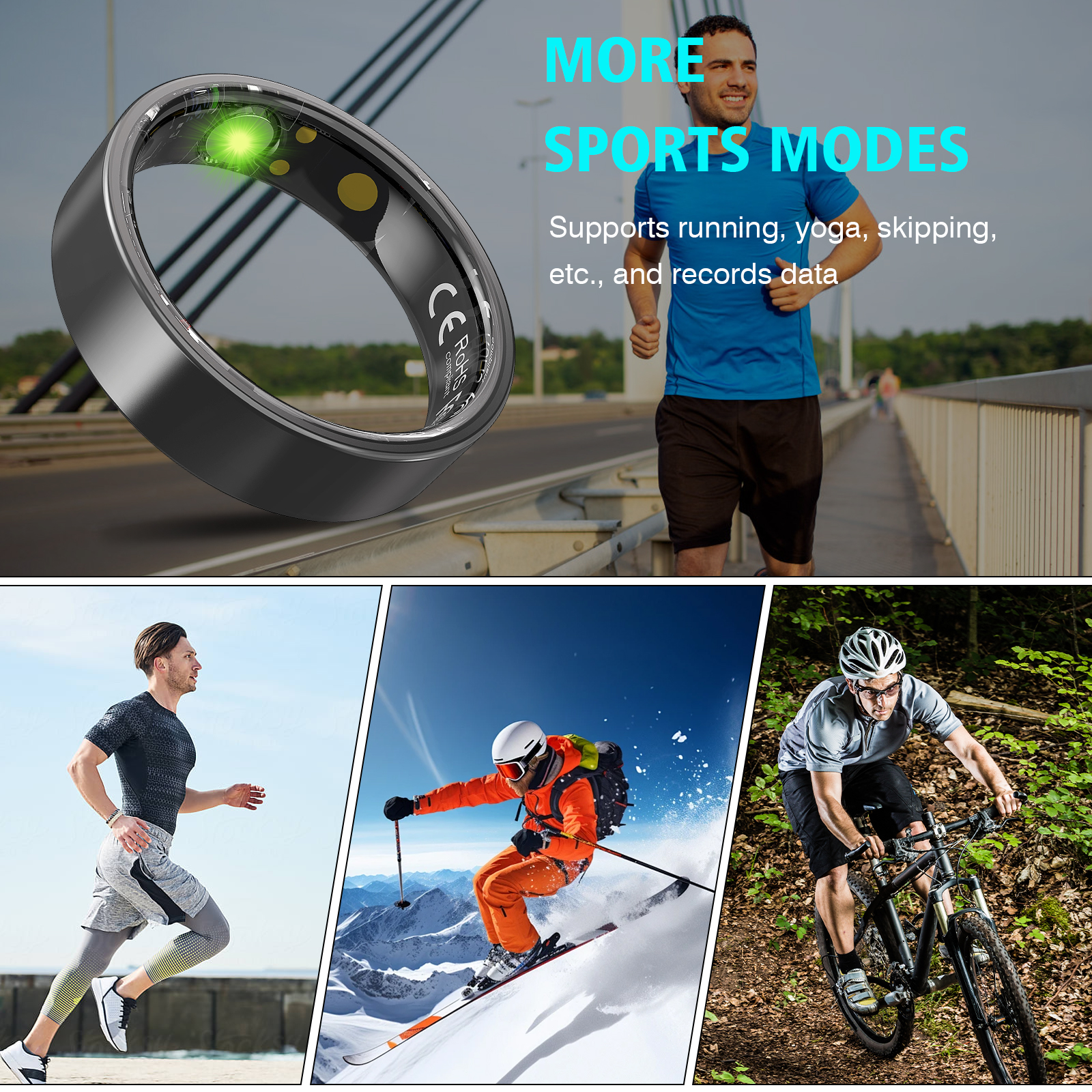 Smart Ring Men Women with Char - Temperature Ring Skin recension och pris