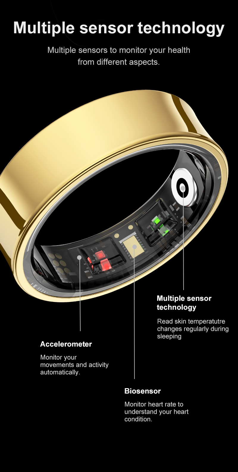 2026 Smart Ring R09 5ATM Water - Temperature Ring Skin recension och pris